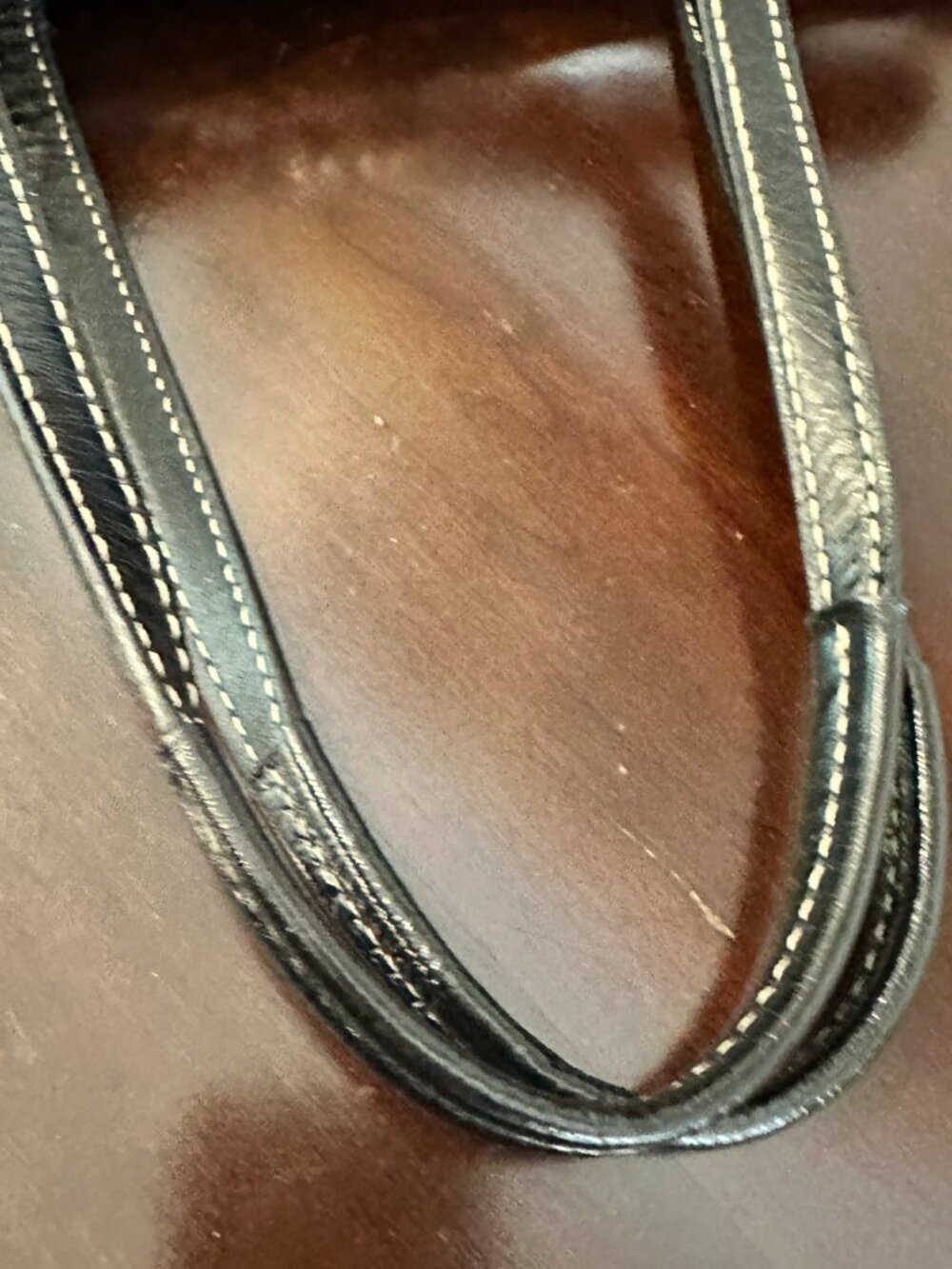 COACH Black Signature Patent Leather F15658 Stitch Carryall Handbag W/Kisslock - Picture 10 of 16